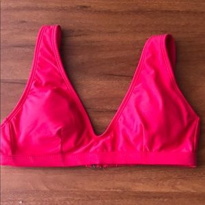Red bathing suit top